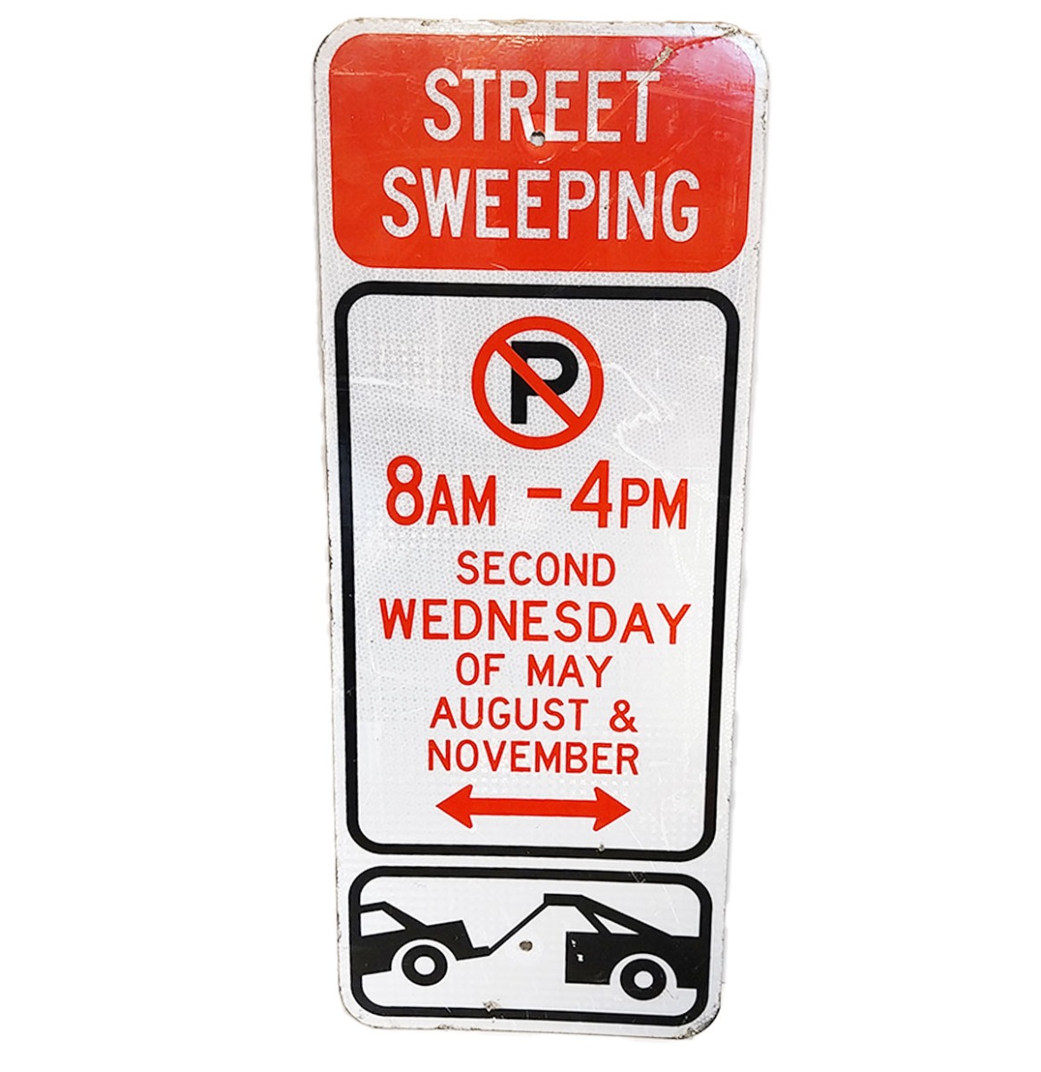 Street Sweeping Wednesdays - Original American Street Sign - 76 x 30
