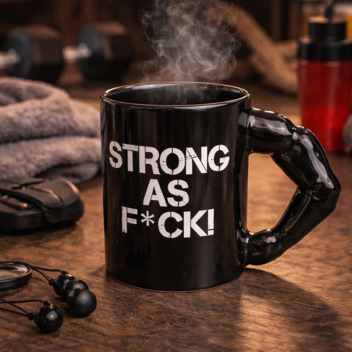 Strong as F*ck mok - Steengoed - Stoer design - Ruime inhoud | Out Of The Blue