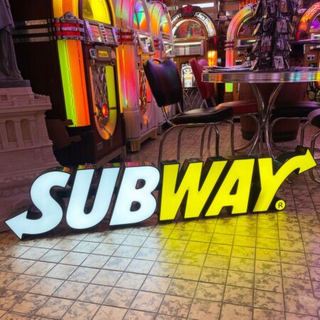 Subway Logo Lichtbak - Origineel 170 x 34 cm | Fiftiesstore