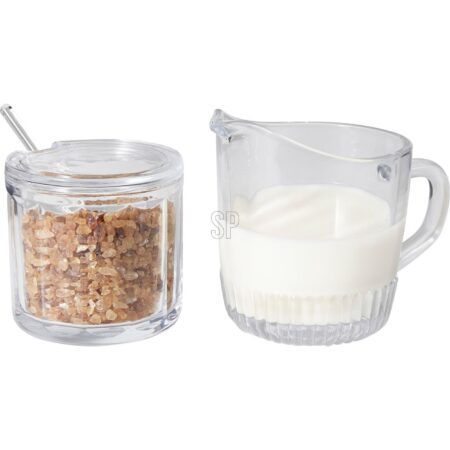 Suiker en melkset glas 3-delig | Excellent Houseware