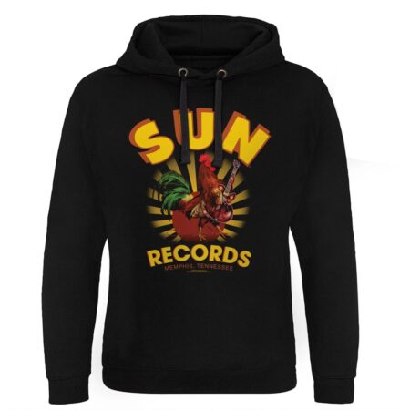 Sun Records Rooster - Memphis Tennessee Epic Hoodie - Black-2XL | Sun Records