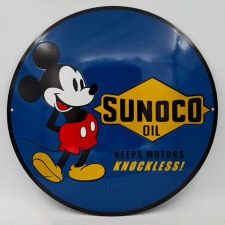 Sunoco Oil Mickey Emaille Bord - Ø40cm | Fiftiesstore