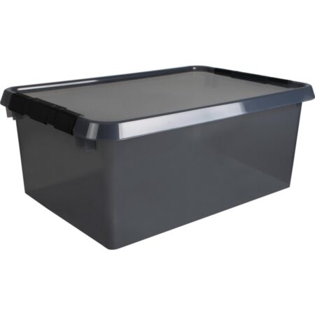 Sunware Comfort Line Opbergbox 45 Liter Transparant Grijs/zwart | Sunware