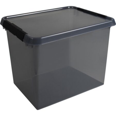 Sunware Comfort Line Opbergbox 52 Liter Transparant Grijs/zwart | Sunware