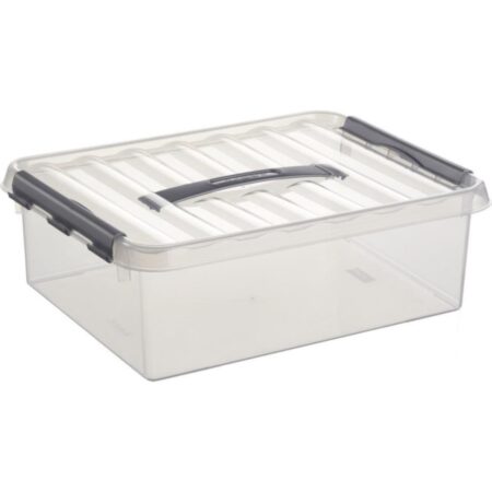 Sunware Q-line Opbergbox 10 Liter Transparant Metaal 40 X 30 X 11 Cm | Sunware