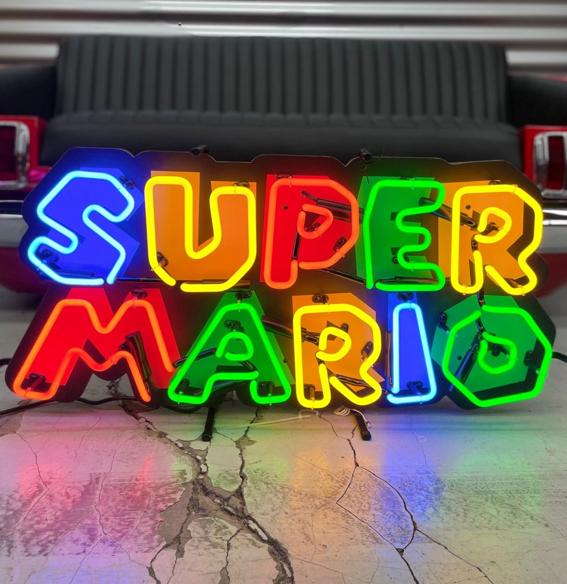 Super Mario Logo Neon Verlichting 80 x 40 cm - LAASTE STUKS | 3% korting | Fiftiesstore