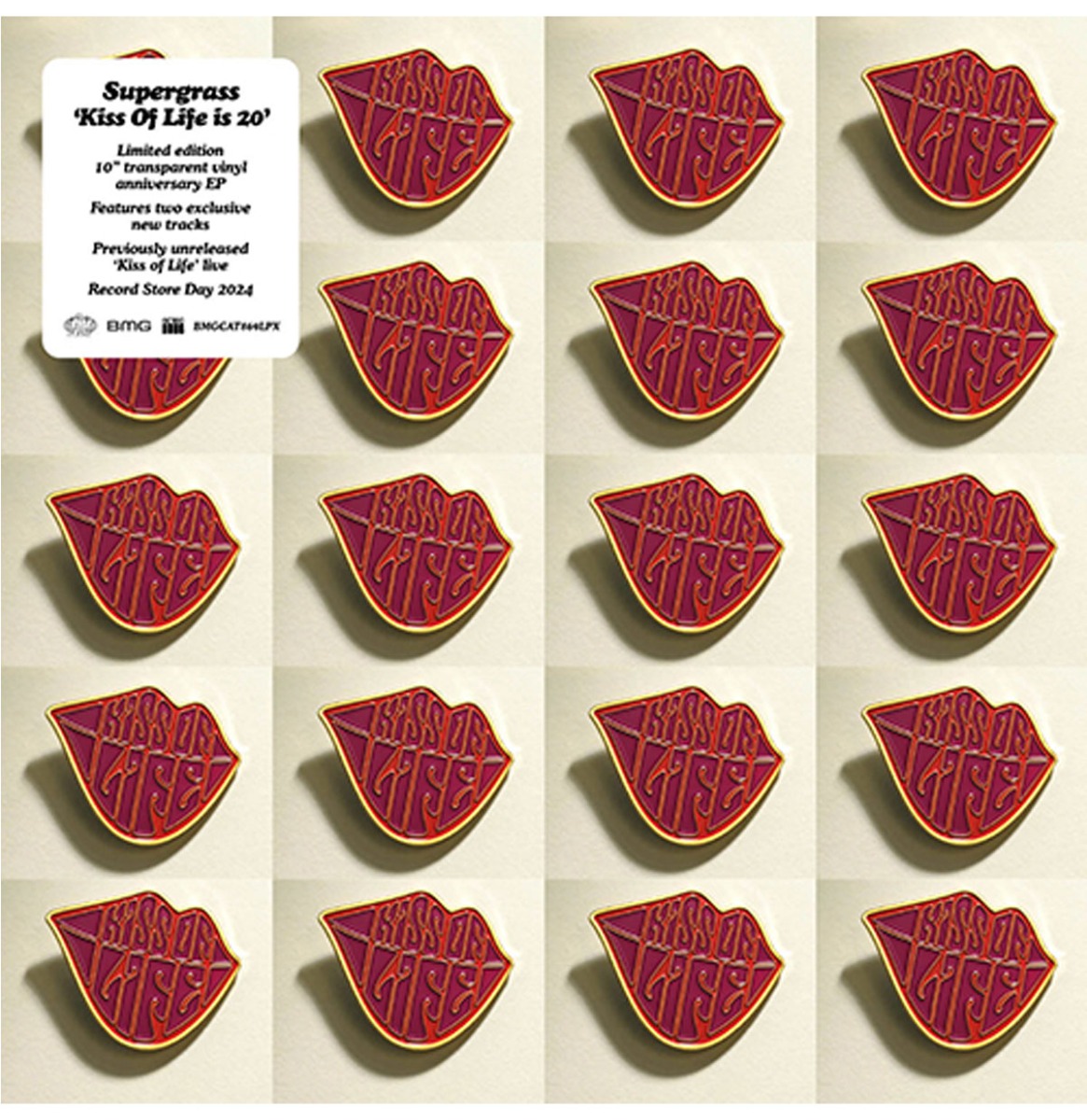 Supergrass - Kiss Of Life Is 20 (Transparant Recycled Vinyl) (Record Store Day 2024) 10" Vinyl | Fiftiesstore