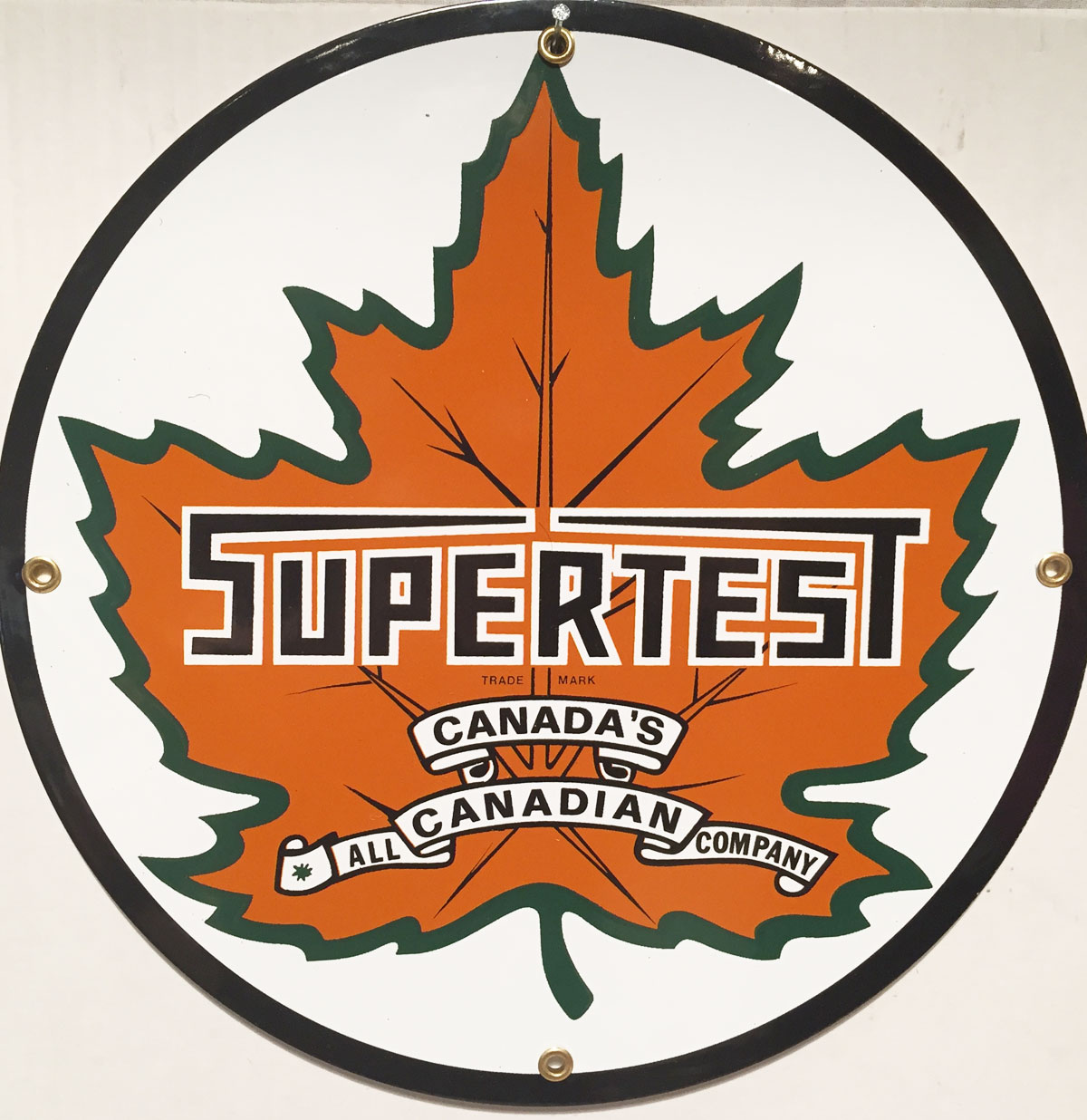 Supertest Petroleum Canada Emaille Bord 12" / 30 cm | Fiftiesstore