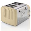 Swan 4 Sneden Broodrooster - Beige - LAATSTE KANS | 33% korting | Swan Retro
