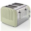 Swan 4 Sneden Broodrooster - Groen - LAATSTE KANS | 33% korting | Swan Retro