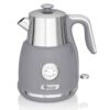 Swan Kruik Waterkoker 1.5L - Grijs - LAATSTE KANS | 37% korting | Swan Retro