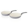 Swan Retro Koekenpannen - Set Van 2 - Grijs - LAATSTE KANS | 32% korting | Swan Retro