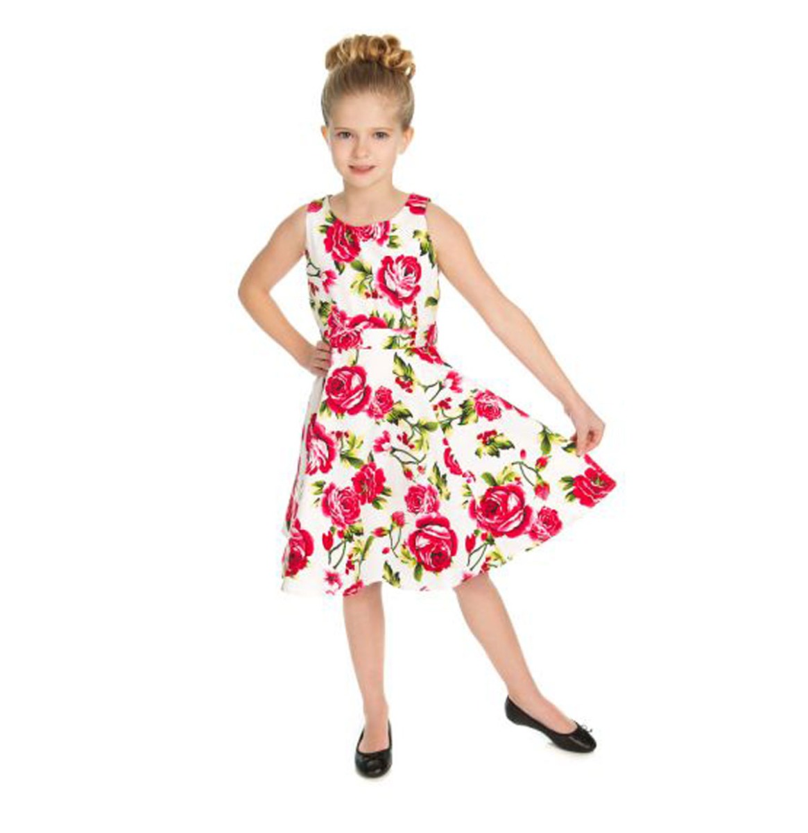 Sweet Rose Kids Swing Dress-3 - 4 Jaar | Hearts and Roses
