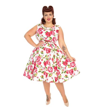 Sweet Rose Swing Dress -S | Hearts and Roses