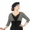 Sweet Sweater Striped Black and White-XS | 30% korting | Heart of Haute