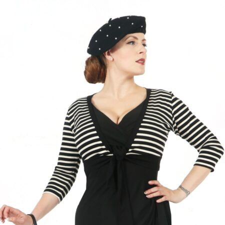Sweet Sweater Striped Black and White-XS | 30% korting | Heart of Haute