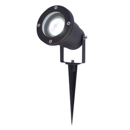 Sydney LED prikspot - Dimbaar - Kantelbaar - GU10 4 Watt 345 Lumen - 6500K daglicht wit - IP64 Waterdicht - Zwart | HOFTRONIC