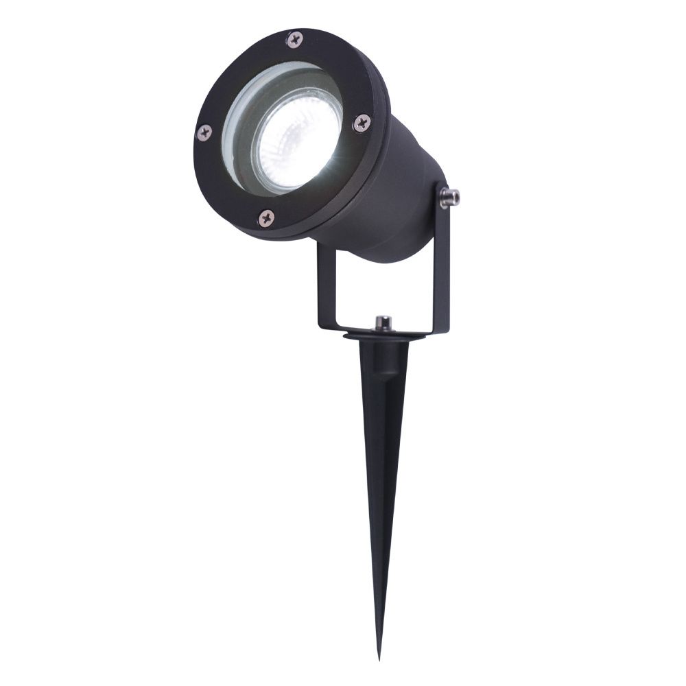 Sydney LED prikspot - Dimbaar - Kantelbaar - GU10 4 Watt 345 Lumen - 6500K daglicht wit - IP64 Waterdicht - Zwart | HOFTRONIC