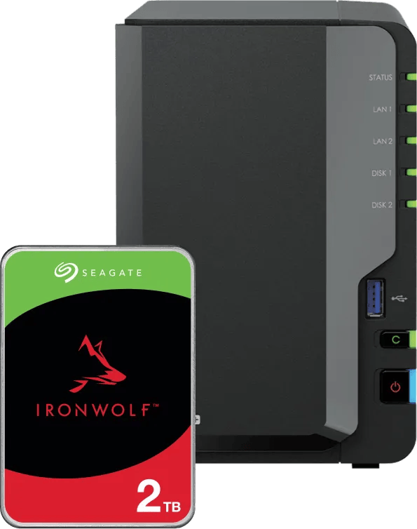 Synology DS225+ + Seagate Ironwolf 2TB