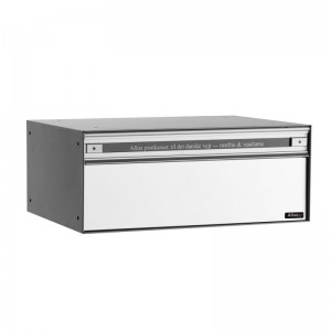 Systeembrievenbus Allux PC2 voor/achter alumiumgrijs RAL9006 | Allux