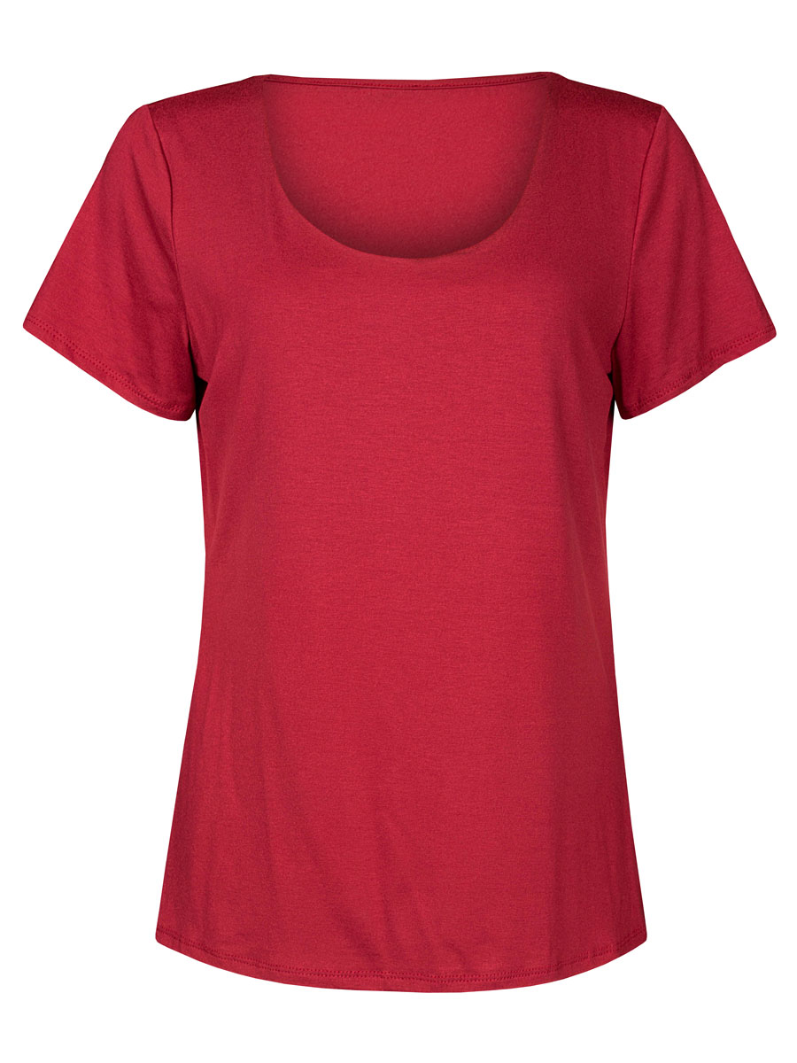 T-Shirt Viscose Bordeaux | Fashionize