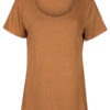 T-Shirt Viscose Bruin | Fashionize