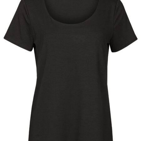 T-Shirt Viscose Zwart | Fashionize