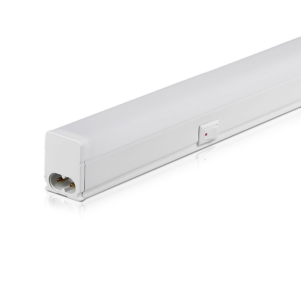 T5 LED batten 30cm met schakelaar - 4W 400 lumen (100lm/W) - 6500K daglicht wit - Koppelbaar - Vervangt 20W | V-TAC