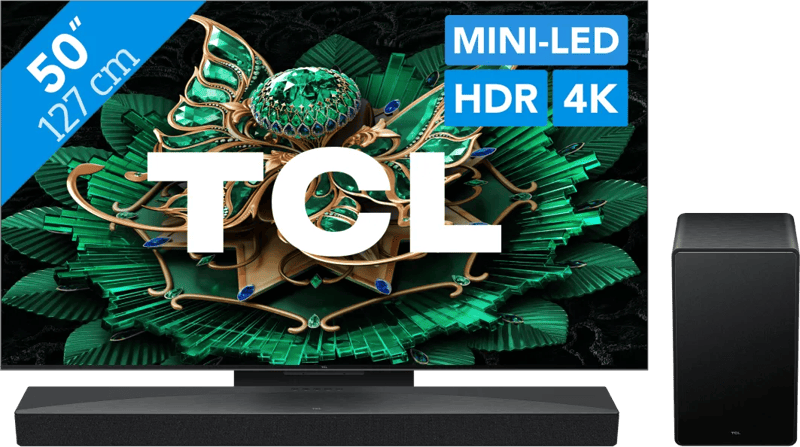 TCL 50" QD Mini-led C71K 4K (2025) + TCL Q65H