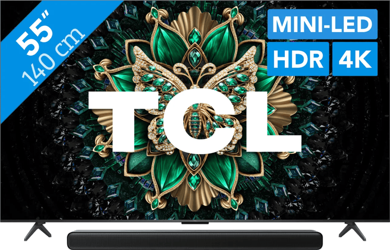 TCL 55" QD Mini-led C61K 4K (2025) + TCL S45H 2.0 Soundbar