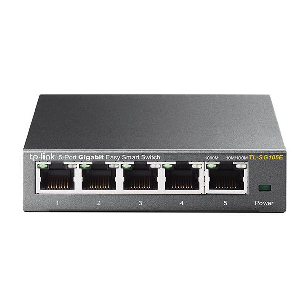 TP-Link TL-SG105E 5-Port Gigabit Easy Smart Switch Switch Zwart | TP-Link