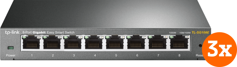 TP-Link TL-SG108E 3-Pack