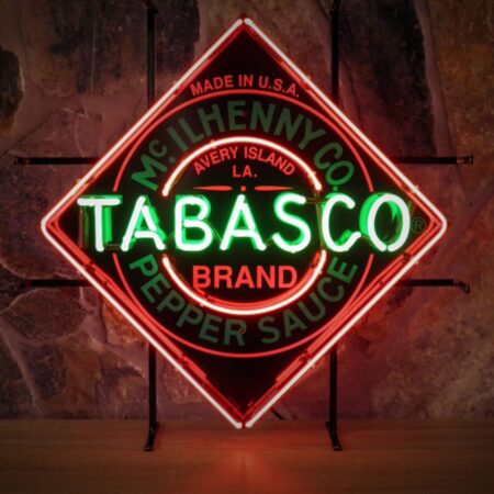 Tabasco Pepper Sauce Logo Neon Verlichting 70 x 70 cm - Rood