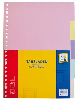 Tabbladen 5 delig Karton |