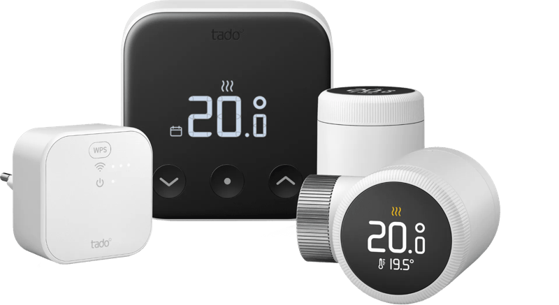 Tado Slimme Thermostaat X startpakket + 2 radiatorknoppen