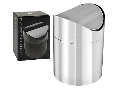 Tafelafvalbakje RVS met swingdeksel | Excellent Houseware