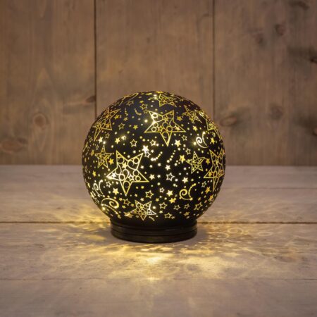Tafellamp Bol LED draaiend Ø15cm glas | Anna's Collection