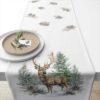 Tafelloper Winter stag 40x150 cm white | Ambiente
