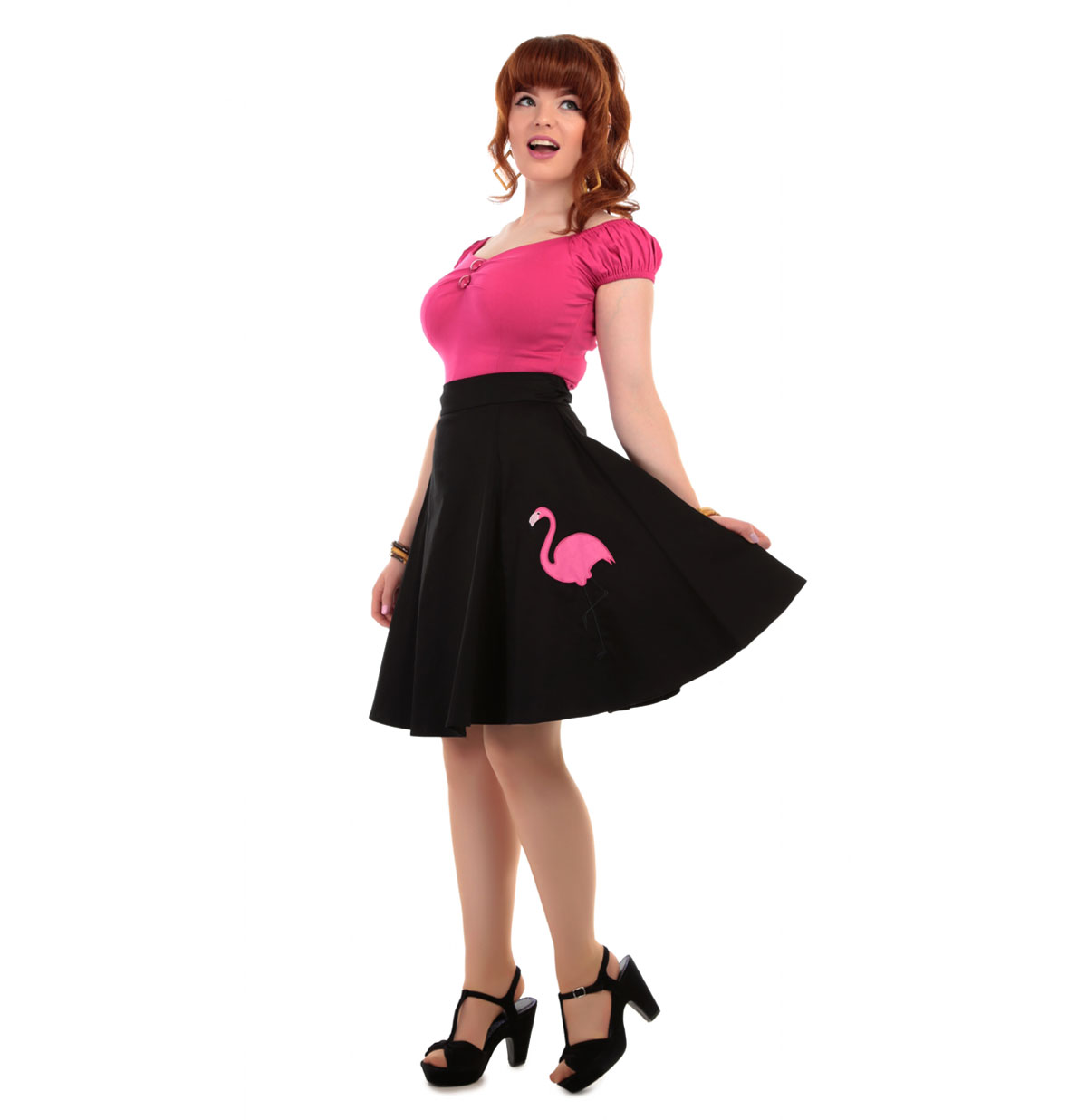 Tammy Flamingo Skirt-32 (NL)/ 6 (UK) | 49% korting | Collectif