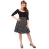 Tammy Polka Dot Swing Skirt Black/White-32 (NL)/ 6 (UK) | 50% korting | Collectif