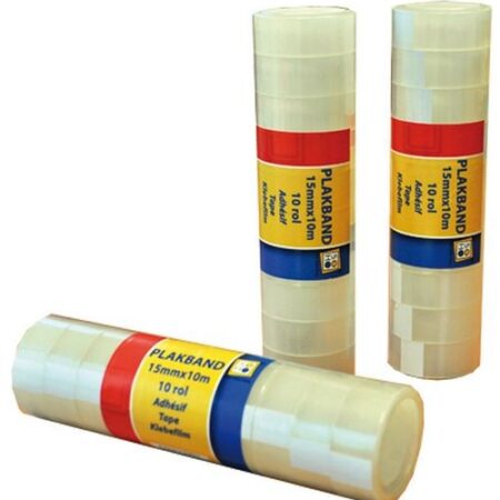 Tape 15mmx10 Meter 10 rolletjes |