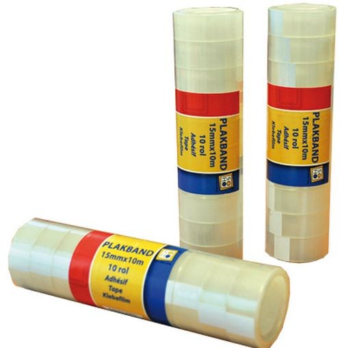 Tape 15mmx10 Meter 10 rolletjes |