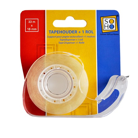 Tapehouder met rol 18x33mm | Soho