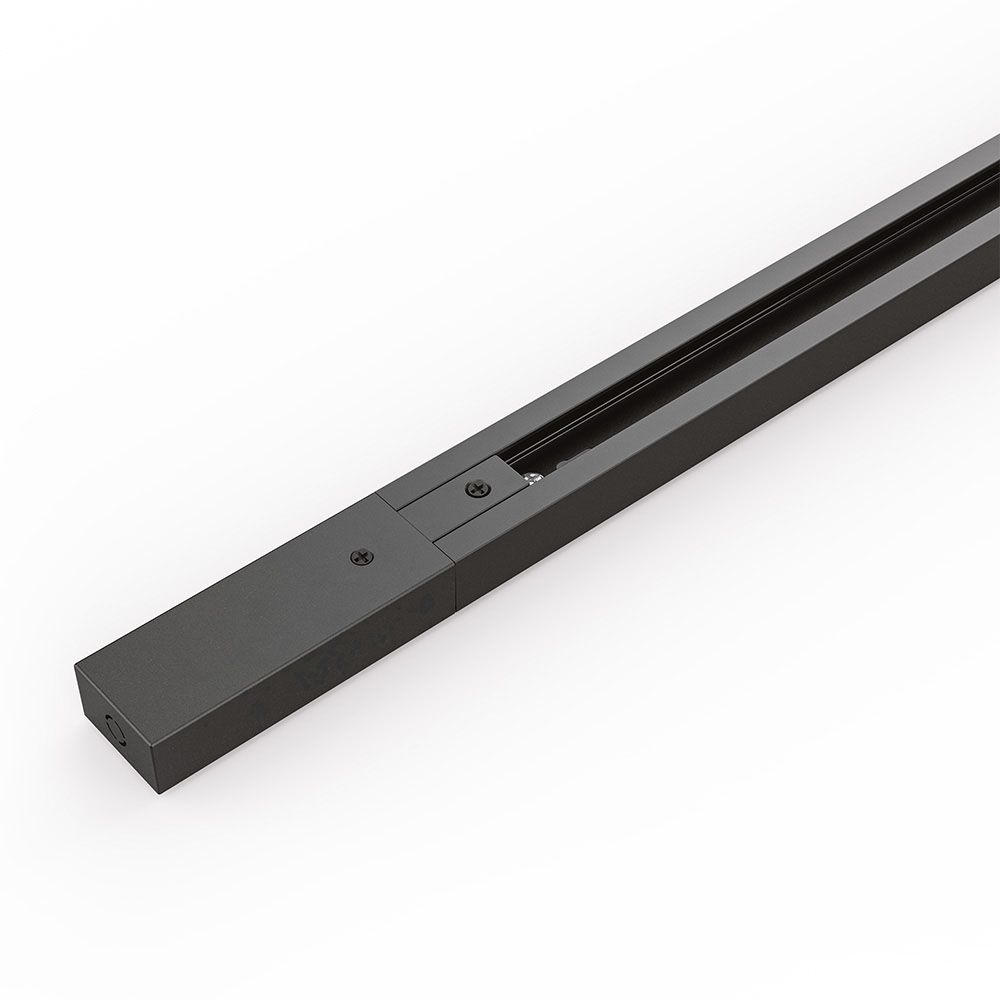 Taros - 1-fase Spanningsrail 1 meter - Zwart - 3 jaar garantie - Incl. Adapter en eindkap | HOFTRONIC