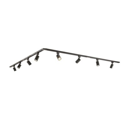 Taros Railverlichting Pakket - L-vorm - 4x 1 m rail - 8 railspots - Excl. Lichtbron - IP20 - Modulair - 230V | HOFTRONIC