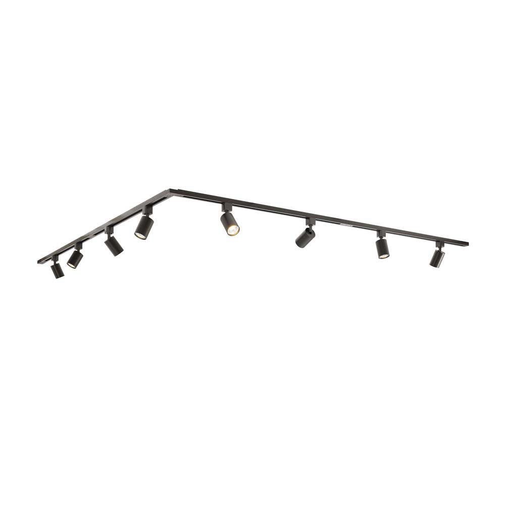Taros Railverlichting Pakket - L-vorm - 4x 1 m rail - 8 railspots - Excl. Lichtbron - IP20 - Modulair - 230V | HOFTRONIC