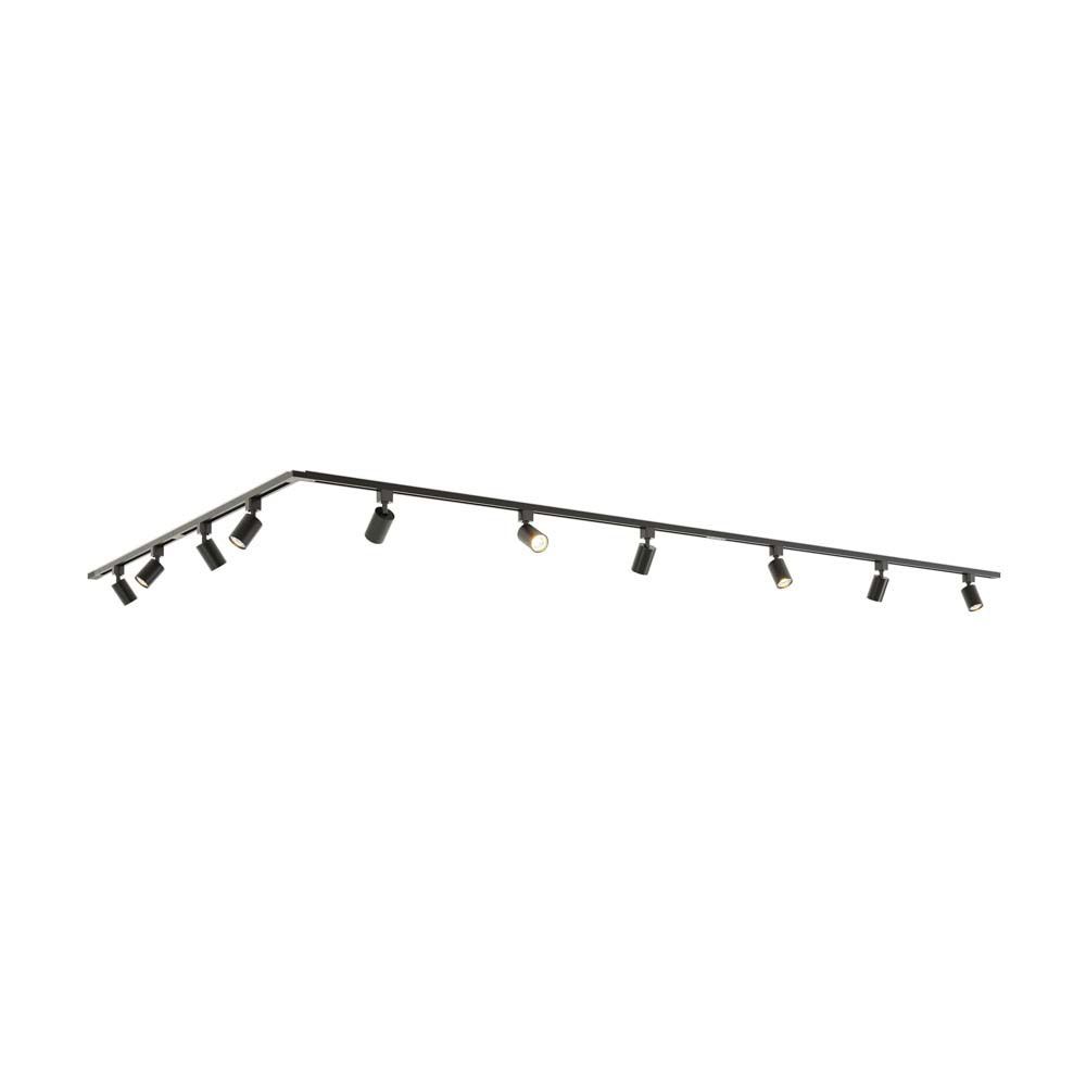 Taros Railverlichting Pakket - L-vorm - 5x 1 m rail - 10 railspots - Incl. 2700K GU10 - IP20 - Modulair - 230V | HOFTRONIC