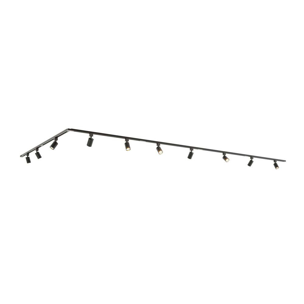Taros Railverlichting Pakket - L-vorm - 6x 1 m rail - 10 railspots - Incl. 2700K GU10 - IP20 - Modulair - 230V | HOFTRONIC