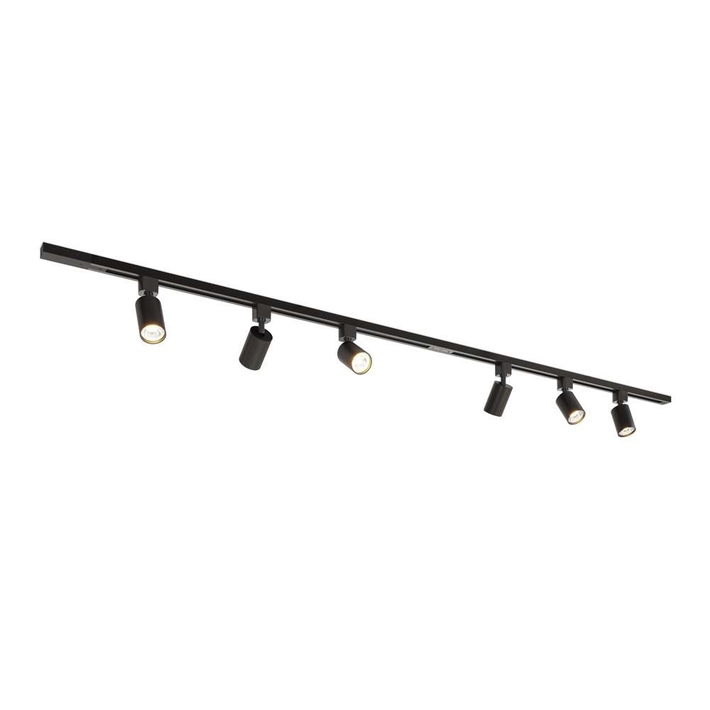 Taros Railverlichting Pakket - Recht - 2x 1 m rail - 6 railspots - Excl. Lichtbron - IP20 - Modulair - 230V | HOFTRONIC