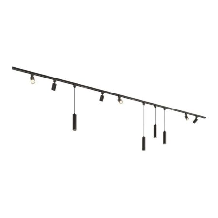 Taros Railverlichting Pakket - Recht - 4x 1 m rail - 6 railspots - 4 hanglamp - Incl. 2700K GU10 - IP20 - Modulair - 230V | HOFTRONIC